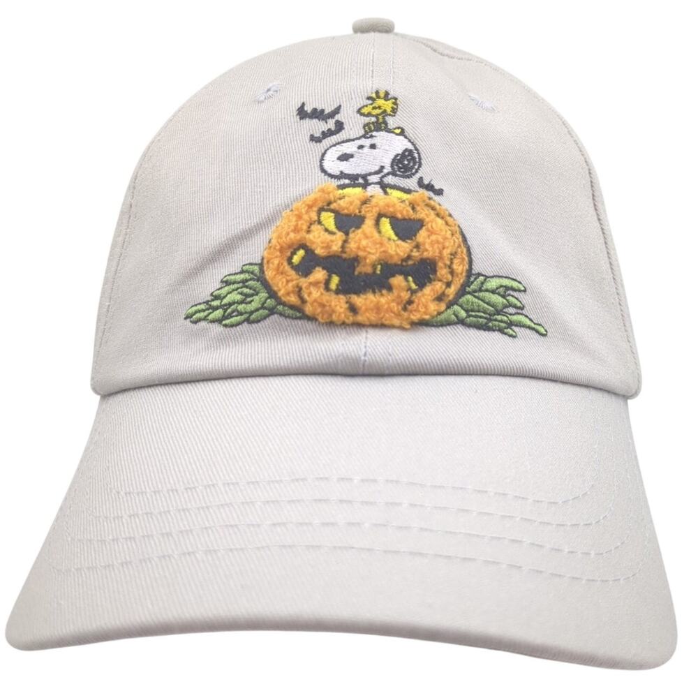 Maurices Snoopy Woodstock Pumpkin Halloween Baseball Cap Unisex Adjustable Gray